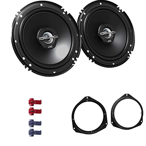 JVC CS-J620X Auto Lautsprecher 16,5 cm mit Einbauset passend für FIAT 500 (312) ab 2007 Türen vorne 600 W 165mm 2 Wege Koax von EHO