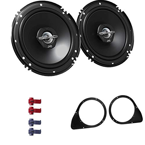 JVC CS-J620X Auto Lautsprecher 16,5 cm mit Einbauset passend für FIAT 500 2007-2016 Seitenteil Heck 600 W 165mm 2 Wege Koax von EHO