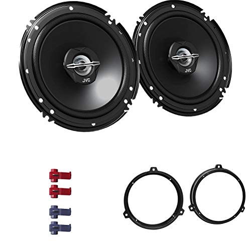 JVC CS-J620X Auto Lautsprecher 16,5 cm mit Einbauset passend für FIAT Panda (169) 2003-2012 Türen hinten/Heck 600 W 165mm 2 Wege Koax von EHO