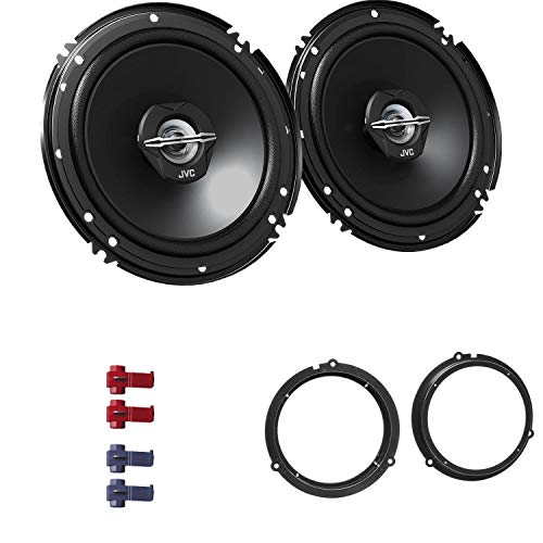 JVC CS-J620X Auto Lautsprecher 16,5 cm mit Einbauset passend für Ford Ka (RU8) ab 2008 Türen vorne 600 W 165mm 2 Wege Koax von EHO