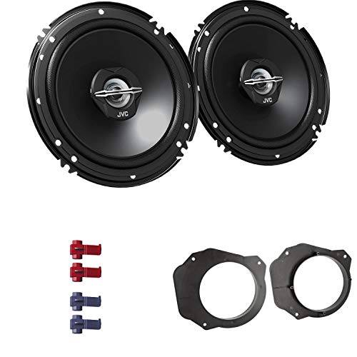 JVC CS-J620X Auto Lautsprecher 16,5 cm mit Einbauset passend für Peugeot Expert 2007-2016 Türen vorne 600 W 165mm 2 Wege Koax von EHO