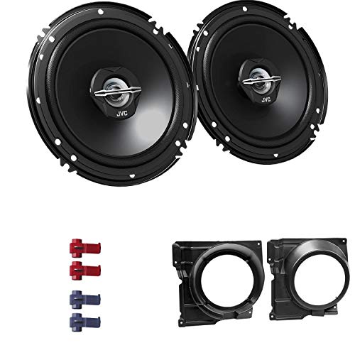 JVC CS-J620X Auto Lautsprecher 16,5 cm mit Einbauset passend für VW Volkswagen Polo (6N2) 1999-2001 Türen vorne 600 W 165mm 2 Wege Koax von EHO