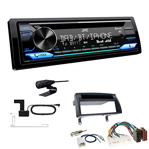 JVC KD-DB922BT 1-DIN Autoradio CD-Receiver Bluetooth DAB+ Digital Radio Einbauset passend für Toyota Corolla 2001-2007 dunkelgrau JVC KD-DB922BT 1-DIN Autoradio CD-Receiver Bluetooth DAB+ Digital Radio Einbauset passend für Toyota Corolla 2001-2007 dunkelgrau von EHO