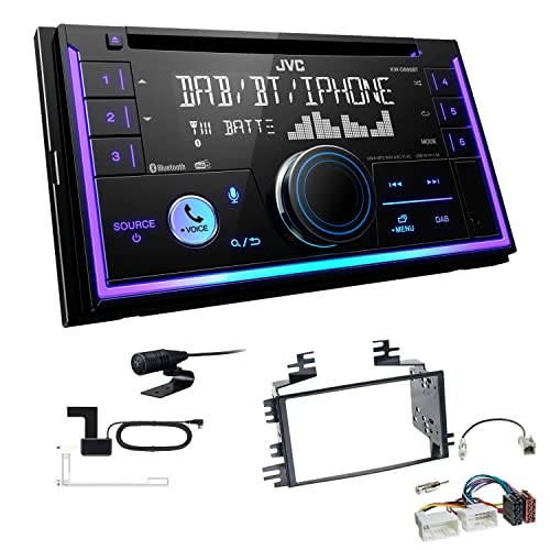 JVC KW-DB95BT 2-DIN Autoradio CD-Receiver Digitalradio DAB+ Bluetooth USB passend für KIA Sportage 2005-2009 schwarz von EHO