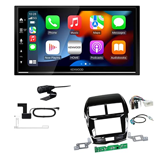 Kenwood DMX7722DABS 2-DIN Autoradio kompatibel mit WiFi Apple CarPlay Android Auto Bluetooth DAB+ USB passend für Citroen C4 Aircross Typ B ab 2012 Klavierlack schwarz von EHO