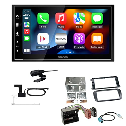 Kenwood DMX7722DABS 2-DIN Autoradio kompatibel mit WiFi Apple CarPlay Android Auto Bluetooth DAB+ USB passend für Ford C-Max 2007-2010 schwarz von EHO