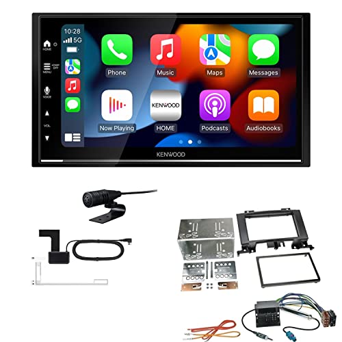 Kenwood DMX7722DABS 2-DIN Autoradio kompatibel mit WiFi Apple CarPlay Android Auto Bluetooth DAB+ USB passend für Volkswagen VW Crafter ab 2006 schwarz Quadlock von EHO