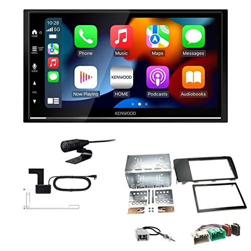 Kenwood DMX7722DABS 2-DIN Autoradio kompatibel mit WiFi Apple CarPlay Android Auto Bluetooth DAB+ USB passend für Volvo V70 II 2004-2007 schwarz 2004-2007 von EHO