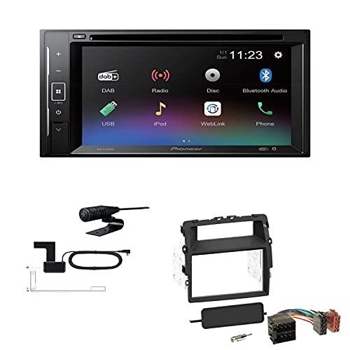 Pioneer AVH-A240DAB Autoradio Bluetooth DAB DVD USB passend für Renault Trafic II Facelift 2011-2014 schwarz von EHO