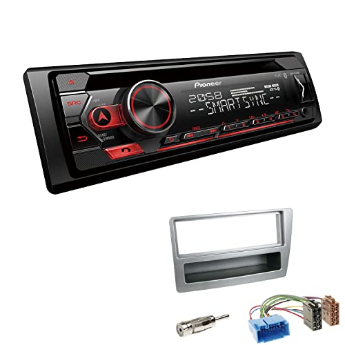 Pioneer DEH-S320BT 1-DIN Autoradio Bluetooth CD-Tuner USB Spotify inkl. Einbauset passend für Honda Civic VII Facelift 2004-2006 Silber von EHO