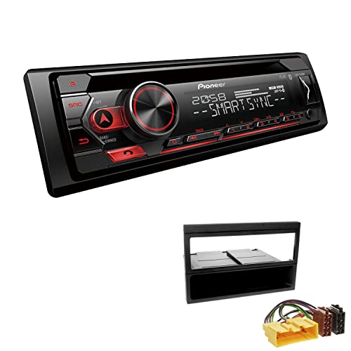 Pioneer DEH-S320BT 1-DIN Autoradio Bluetooth CD-Tuner USB Spotify inkl. Einbauset passend für Mazda MX-5 II Facelift 2000-2005 schwarz von EHO