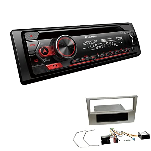 Pioneer DEH-S320BT 1-DIN Autoradio Bluetooth CD-Tuner USB Spotify inkl. Einbauset passend für Opel Astra H 2004-2010 Satin Stone inkl Canbus von EHO