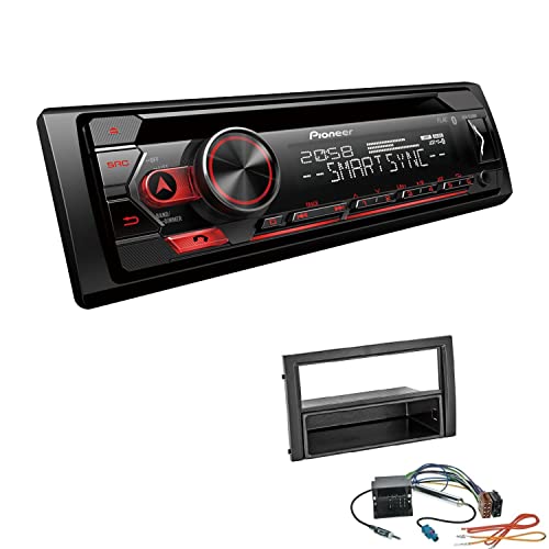 Pioneer DEH-S320BT 1-DIN Autoradio Bluetooth CD-Tuner USB Spotify inkl. Einbauset passend für Skoda Fabia Facelift 2004-2007 schwarz von EHO