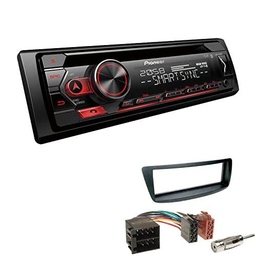 Pioneer DEH-S320BT 1-DIN Autoradio Bluetooth CD-Tuner USB Spotify inkl. Einbauset passend für Toyota Aygo bis 07/2014 schwarz von EHO