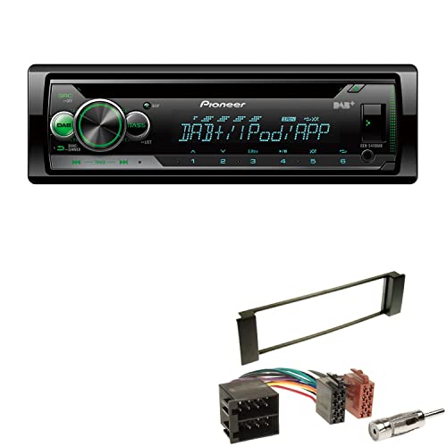 Pioneer DEH-S410DAB 1-DIN Autoradio CD-Tuner DAB+ USB Spotify mit Einbauset passend für Seat Leon 2000-2006 schwarz von EHO