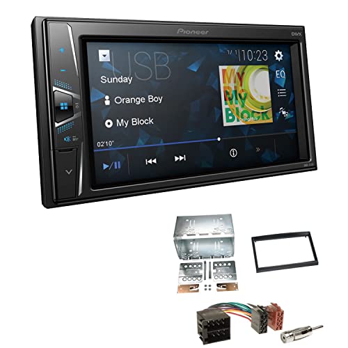 Pioneer DMH-G120 2-DIN Autoradio Touchscreen Kamera-IN AUX USB passend für FIAT Scudo ab 2007 schwarz von EHO