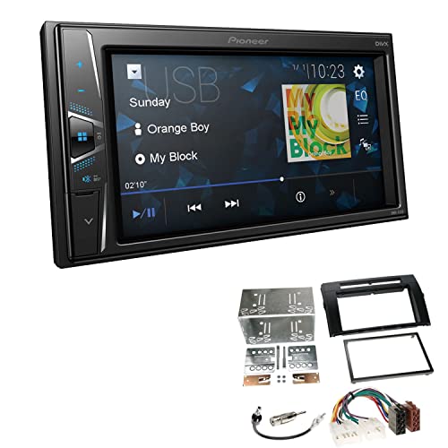 Pioneer DMH-G120 2-DIN Autoradio Touchscreen Kamera-IN AUX USB passend für Toyota Corolla Verso 2004-2009 schwarz von EHO