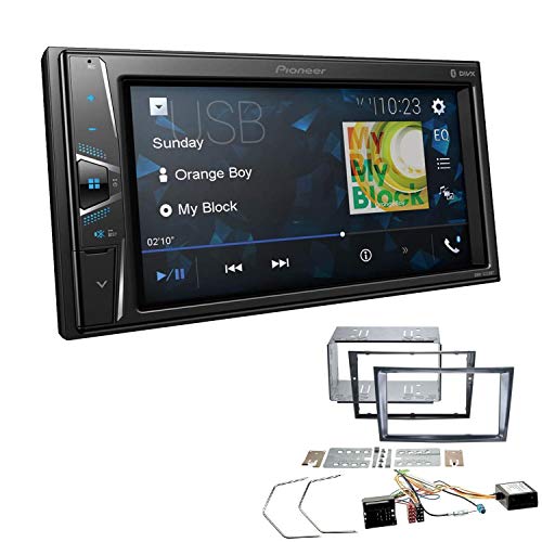 Pioneer DMH-G220BT 2-DIN Autoradio Mediacenter Bluetooth USB AUX passend für Opel Corsa D 2006-2014 Stealth Black inkl Canbus von EHO