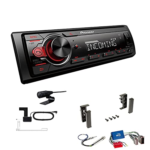 Pioneer MVH-330DAB 1 DIN Autoradio DAB+ Bluetooth USB AUX kompatibel mit Audi A2 ab 1999 schwarz von EHO