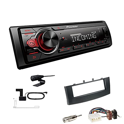 Pioneer MVH-330DAB 1 DIN Autoradio DAB+ Bluetooth USB AUX passend für Mitsubishi Colt VI 2008-2012 schwarz von EHO