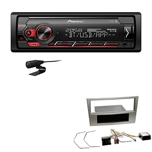 Pioneer MVH-S320BT 1-DIN Bluetooth Autoradio USB FLAC Spotify mit Einbauset passend für Opel Astra H 2004-2010 Satin Stone inkl Canbus von EHO