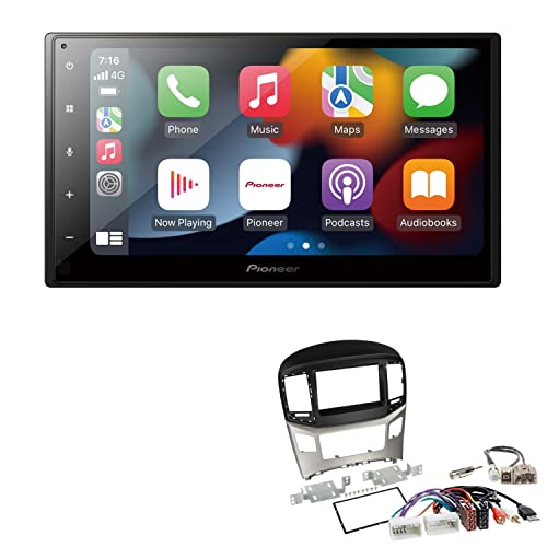 Pioneer SPH-DA360DAB 2-DIN Autoradio kompatibel mit WiFi Apple CarPlay Android Auto Bluetooth DAB+ passend für Hyundai H-1 Cargo und Travel ab 2015 schwarz/Silber mit automatischer Klima von EHO