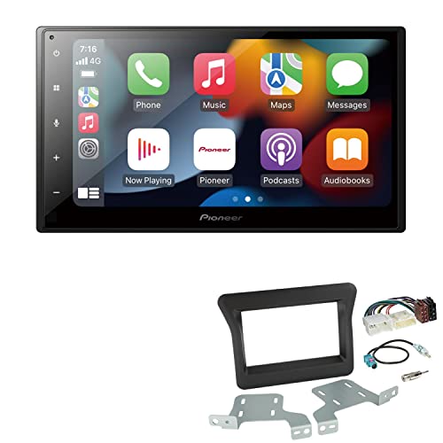 Pioneer SPH-DA360DAB 2-DIN Autoradio kompatibel mit WiFi Apple CarPlay Android Auto Bluetooth DAB+ passend für Renault Master III ab 2010 schwarz von EHO