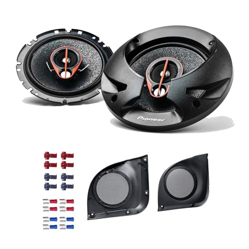 Pioneer TS-R1750S Lautsprecher mit Einbauset passend für FIAT Punto (188) 1999-2007 Türen vorne 500 Watt 165mm 3 Wege Koax von EHO