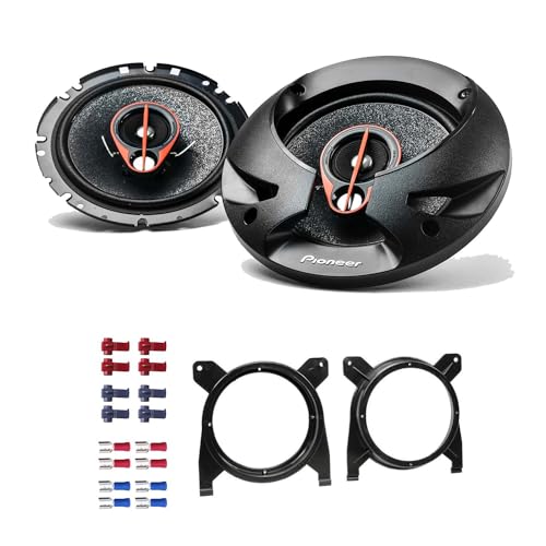 Pioneer TS-R1750S Lautsprecher mit Einbauset passend für Volvo V70 I 1996-2000 Türen vorne 500 Watt 165mm 3 Wege Koax von EHO