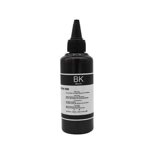 100 ml Universal Refill Ink Kit kompatibel mit verschiedenen Tintenstrahldruckern Kompatibel mit nachfüllbare Patronen(Single Color K) von EHxCUF