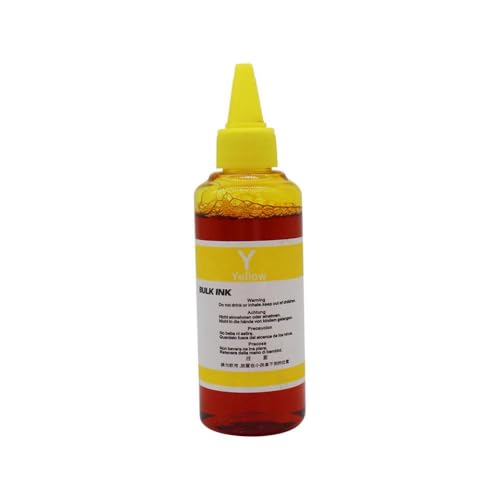 100 ml Universal Refill Ink Kit kompatibel mit verschiedenen Tintenstrahldruckern Kompatibel mit nachfüllbare Patronen(Single Color Y) von EHxCUF