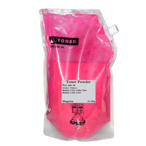 1000g kompatible TN512 TN321 Tonerpulver Nachfüllung Kompatibel mit C224 C284 C364 C454 C554 Copier Color Tinte mit Träger(Magenta 500g) von EHxCUF