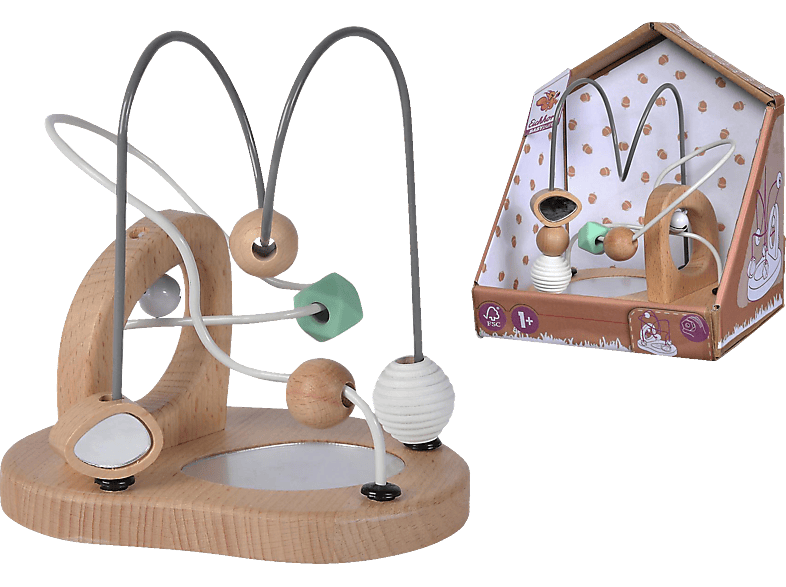 EICHHORN Baby Pure Motorikschleife Spielset Naturfarben/Weiß/Mintfarben von EICHHORN