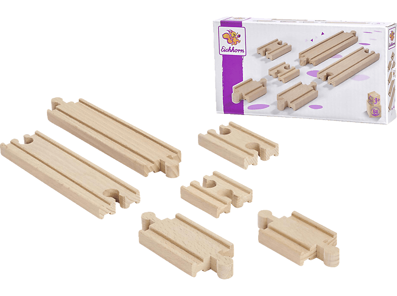 EICHHORN Bahn-Ausgleichsschienen Holzspielzeugset Naurfarben von EICHHORN