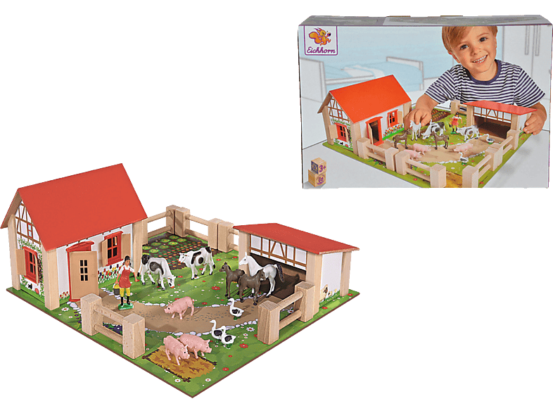 EICHHORN Bauernhof, klein Holzspielset Mehrfarbig von EICHHORN