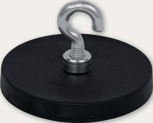 Eichner Neodymmagnet D.43mm gummierter Magnet,m.Hak.D.6,4mm 5St./Karton von EICHNER Organisation