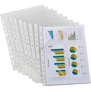 100 EICHNER Prospekthüllen DIN A4 glasklar glatt 0,12 mm von EICHNER