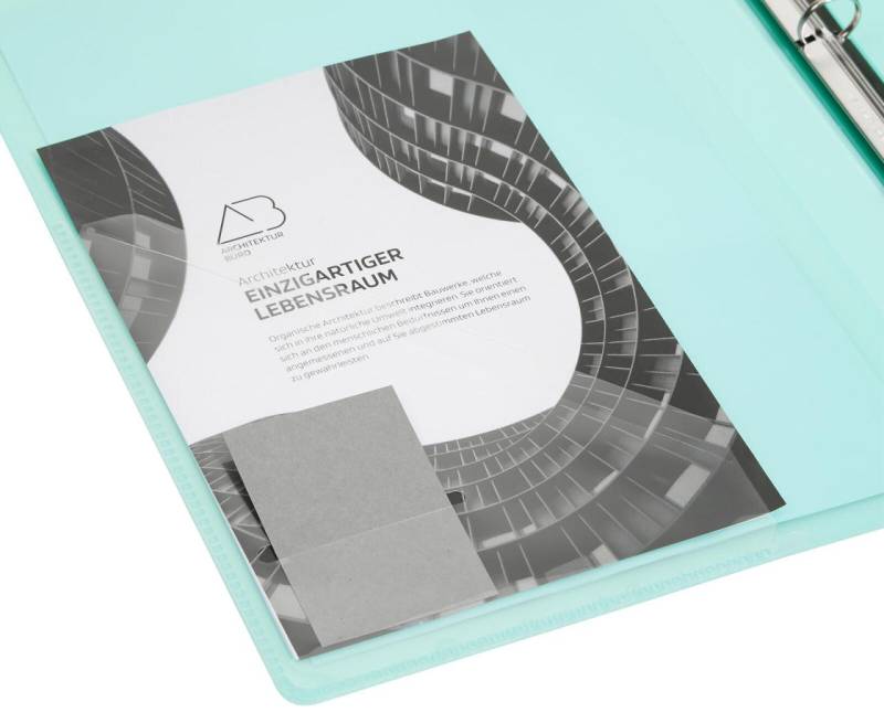 EICHNER Präsentationsringbuch 4-Ringe DIN A4 2.5 cm grün-transparent von EICHNER