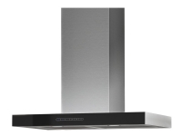 EICO Unique Collection EicoE26 P 60 N - Abzugshaube - Schornstein flach - Breite: 60 cm - Tiefe: 48 cm - Absaugung und Umluft (-) - mit internem Motor - Edelstahl/schwarzes Glas von EICO
