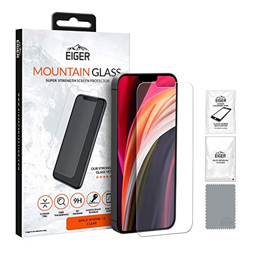 EIGER Displayschutzfolie aus Glas für iPhone 12 Mini, extra stark, 2,5 D, transparent, inkl. Reinigungsset EIGER Displayschutzfolie aus Glas für iPhone 12 Mini, extra stark, 2,5 D, transparent, inkl. Reinigungsset von EIGER