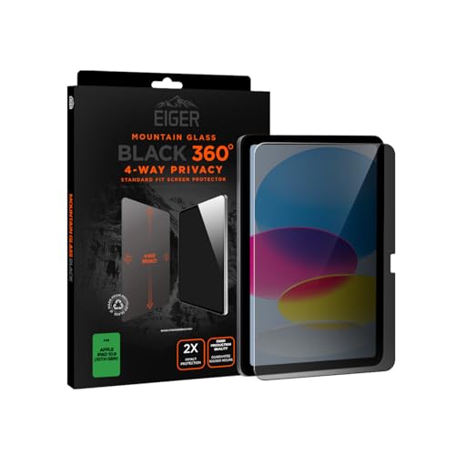 EIGER Mountain Glass – Sekuritglas Premium 2.5D Privacy für iPad 10,9 Zoll / 11 Zoll von EIGER