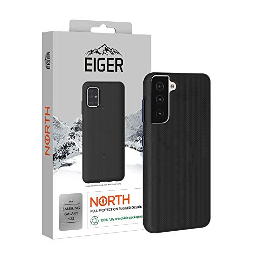 EIGER North Schutzhülle für Samsung Galaxy S22 (hochwertig, strapazierfähig, stoßfest, leicht zugänglich), Schwarz von EIGER