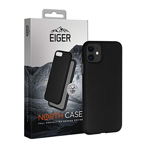 EIGER North Schutzhülle für iPhone 12 Mini (2020), Premium-Handyschutz, strapazierfähig, stoßfest, einfacher Zugriff, strukturiert, Mattschwarz von EIGER