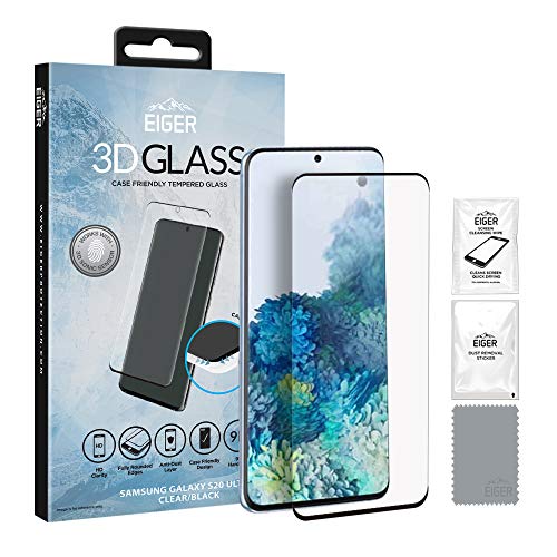 Eiger 3D GLASS Schutzfolie, transparent/schwarz, Samsung Galaxy S20 Ultra von EIGER