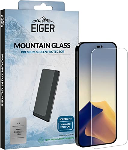 Eiger For iPhone 14 Pro Tempered Glass Case Friendly Flat von EIGER