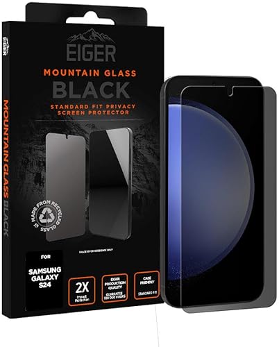 Eiger Mountain Black Displayschutzfolie Geeignet für Samsung Galaxy S24 | Case Friendly | Blickschutzglas | 9H Tempered Glass | Anti-Spy Eiger Mountain Black Displayschutzfolie Geeignet für Samsung Galaxy S24 | Case Friendly | Blickschutzglas | 9H Tempered Glass | Anti-Spy von EIGER
