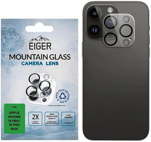 Eiger Mountain Glass Fit for iPhone 15 Pro / 15 Pro Max Camera Protector von EIGER