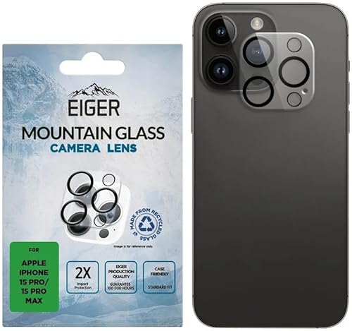 Eiger Mountain Glass Fit for iPhone 15 Pro / 15 Pro Max Camera Protector von EIGER