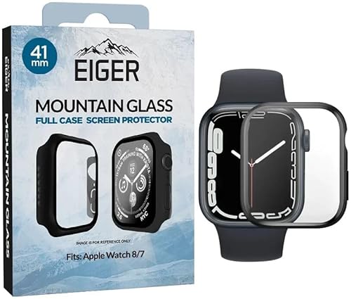 Eiger Mountain Glass Full Case Apple Watch 9/8/7 41mm sw von EIGER