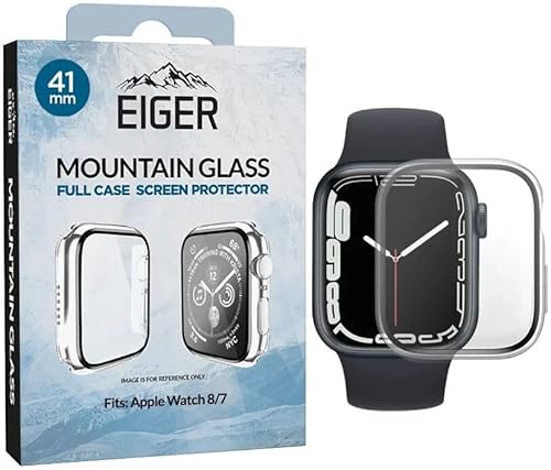 Eiger Mountain Glass Full Case für Apple Watch 8/7 41MM Hülle Transparent von EIGER